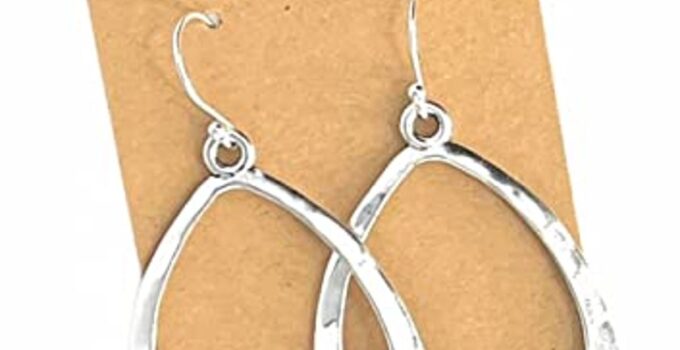 Bohemian Teardrop Hoop Earrings in Sterling Silver - Statement Jewelry Now 12% Off!