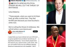 South African Politician Julius Malema Critiques Elon Musk After His Call to Label Him an ‘International Criminal’