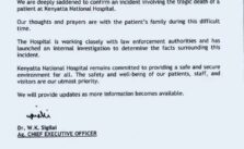 Patient Tragically Murdered in Kenyan Hospital Ward