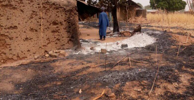 rewrite this title Houses, churches and schools destroyed as Boko Haram attacks Adamawa villages (photos)