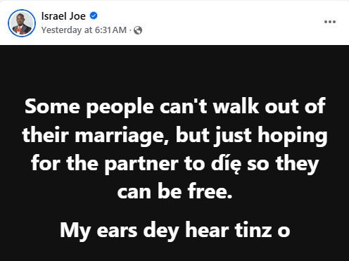 Human Rights Activist Claims Some People Anticipate Their Partner's Death for Freedom