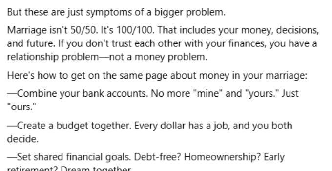 If You’re Married, There’s No ‘My Money’ or ‘Your Money’—It’s All ‘Our Money,’ Says American Finance Expert Dave Ramsey