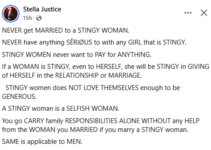 Lawyer Warns Men Against Marrying a Stingy Woman