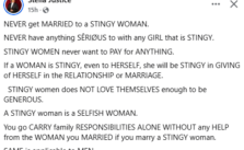 Lawyer Warns Men Against Marrying a Stingy Woman