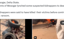 Angry Mob Incinerates Two Men in Delta Community, Accusing Them of Kidnapping