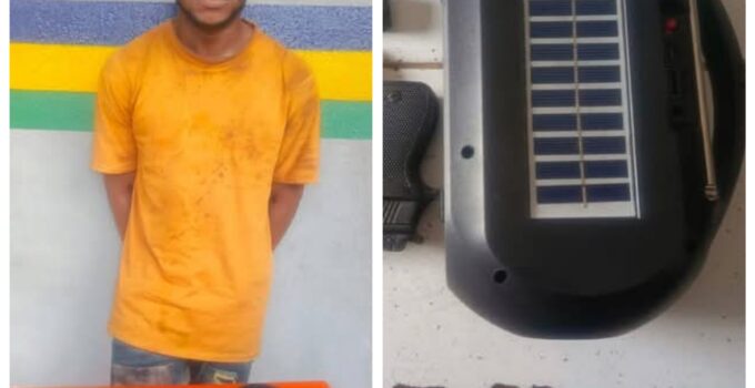 Suspected Criminal Arrested in Lagos with Pistol and 13 Rounds of Live Ammunition Hidden in MP3 Radio