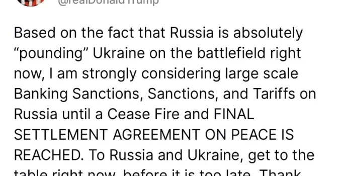 Analyzing Trump’s Latest Sanctions Threat Against Russia