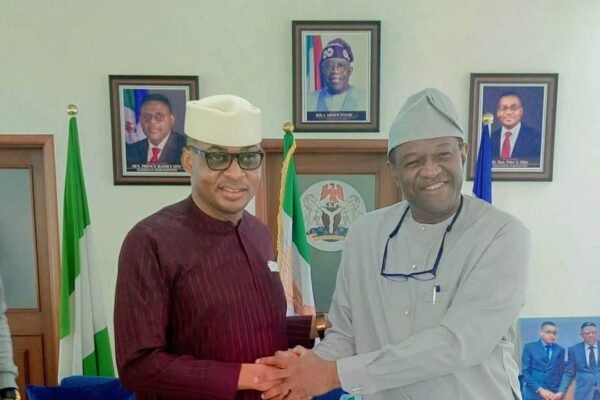 0e9264e7 ffe1 4e97 9f04 fc7b1a569aaa Governor Otu Lauds NELfund Boss on Execution of FG's Education Loan Scheme