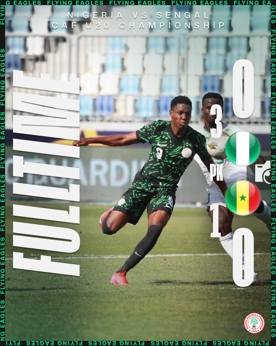 Flying Eagles edge Senegal in penalty thriller to secure FIFA U20 World Cup ticket