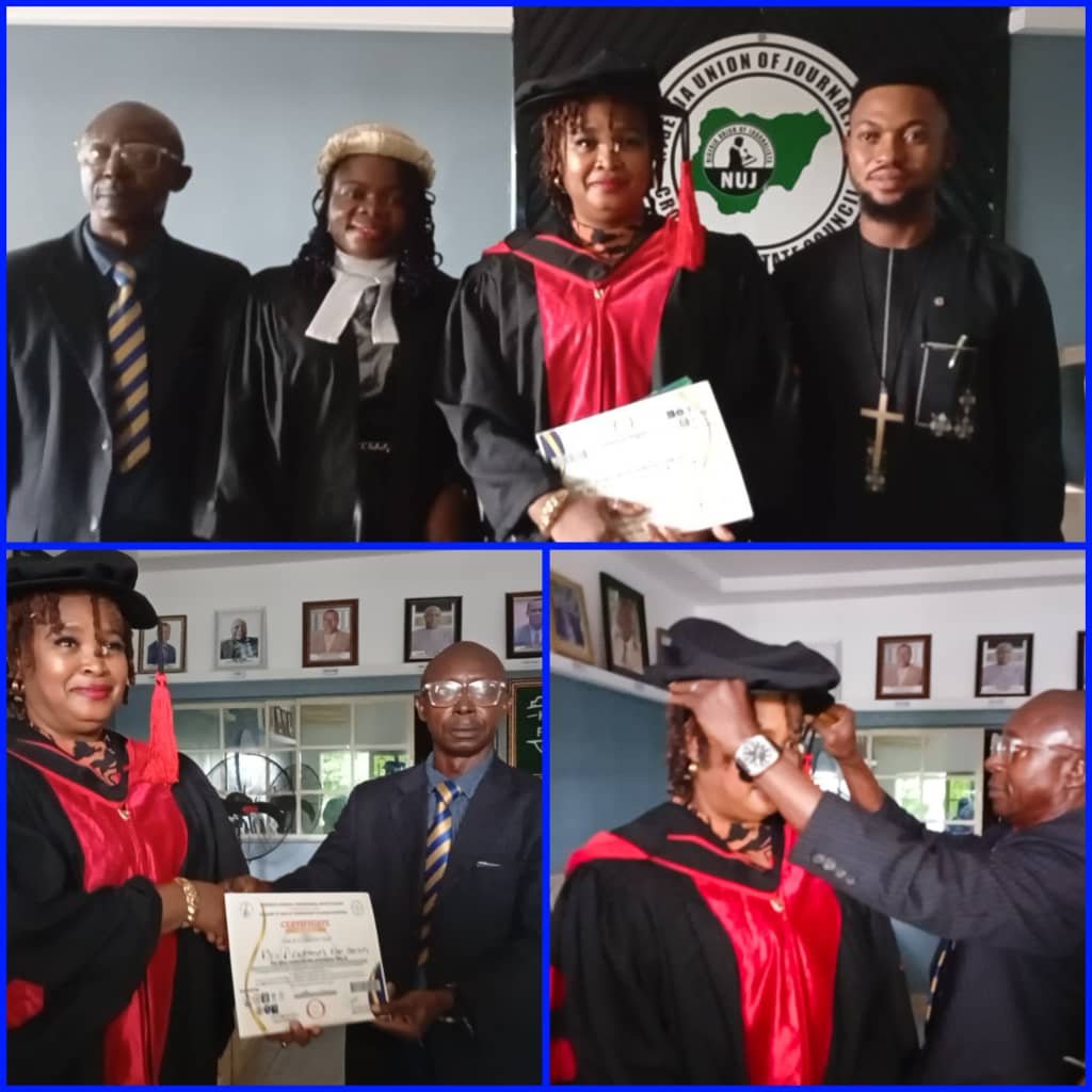 Institute confers professional fellowship on Cross River NUJ Chairman, Professional Fellowship on Archiobong Bassey