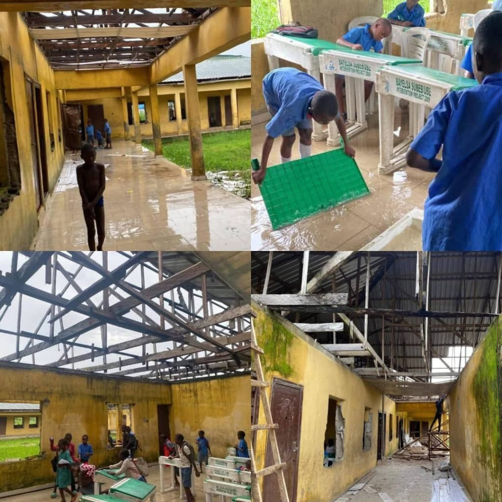 NYSC member renovates 4-classroom block and staff room in Bayelsa