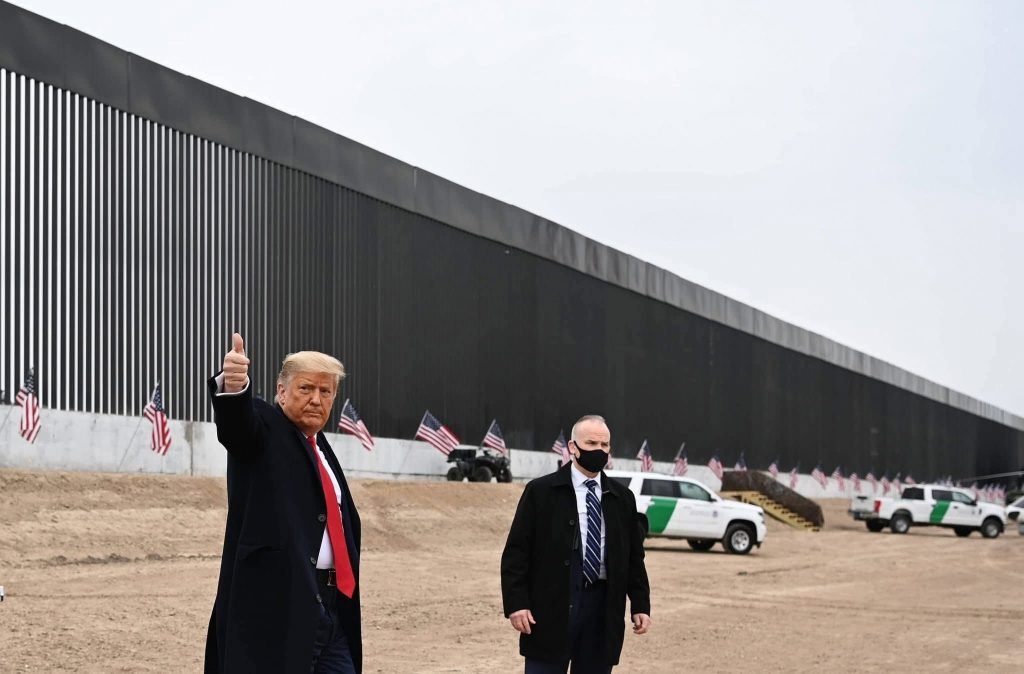 Trump paints US-Mexico border wall black to make it hotter for illegal immigrants to climb