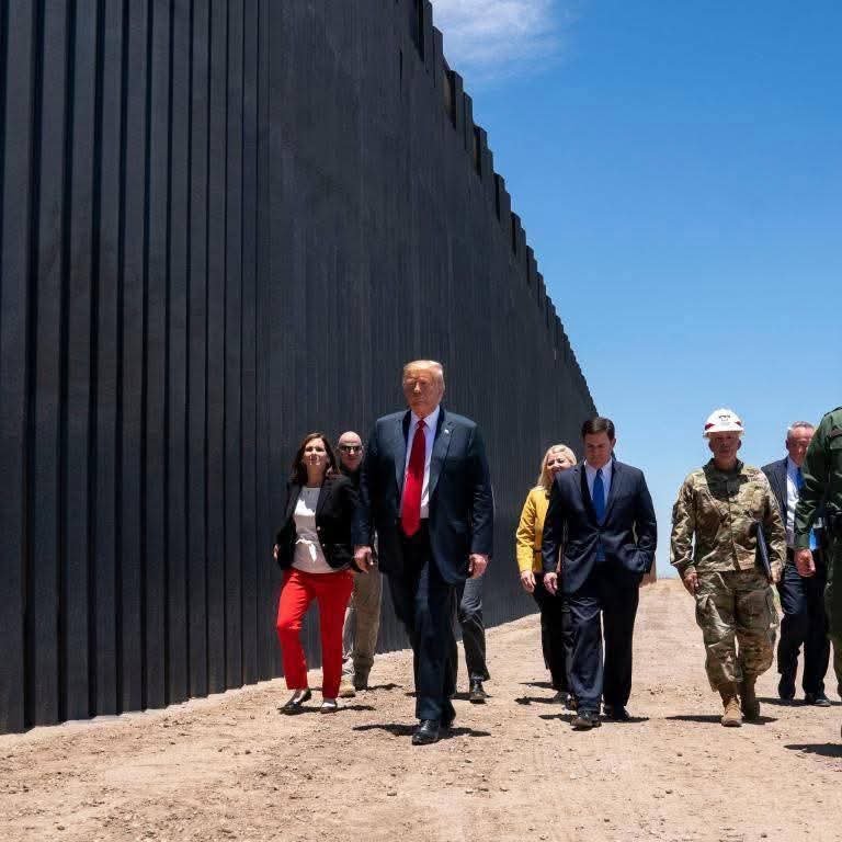 Trump paints US-Mexico border black to make it hotter for illegal immigrants to climb