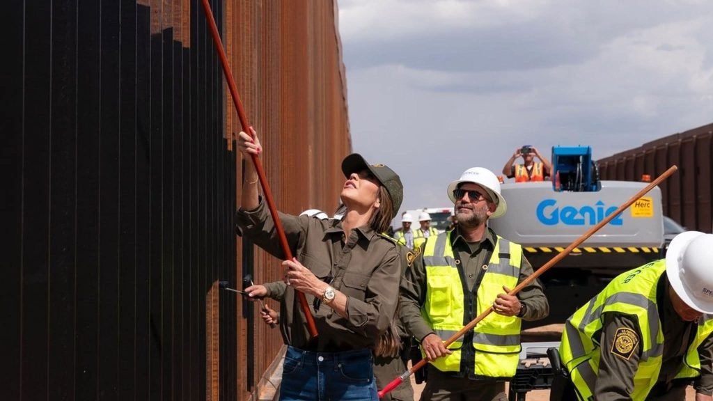 Trump paints US-Mexico border black to make it hotter for illegal immigrants to climb