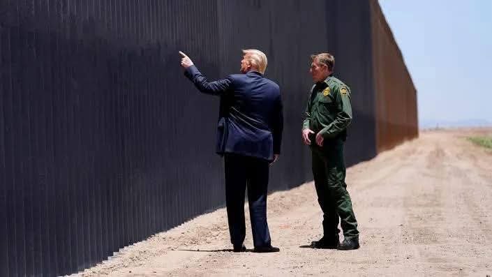 Trump paints US-Mexico border wall black to make it hotter for illegal immigrants to climb