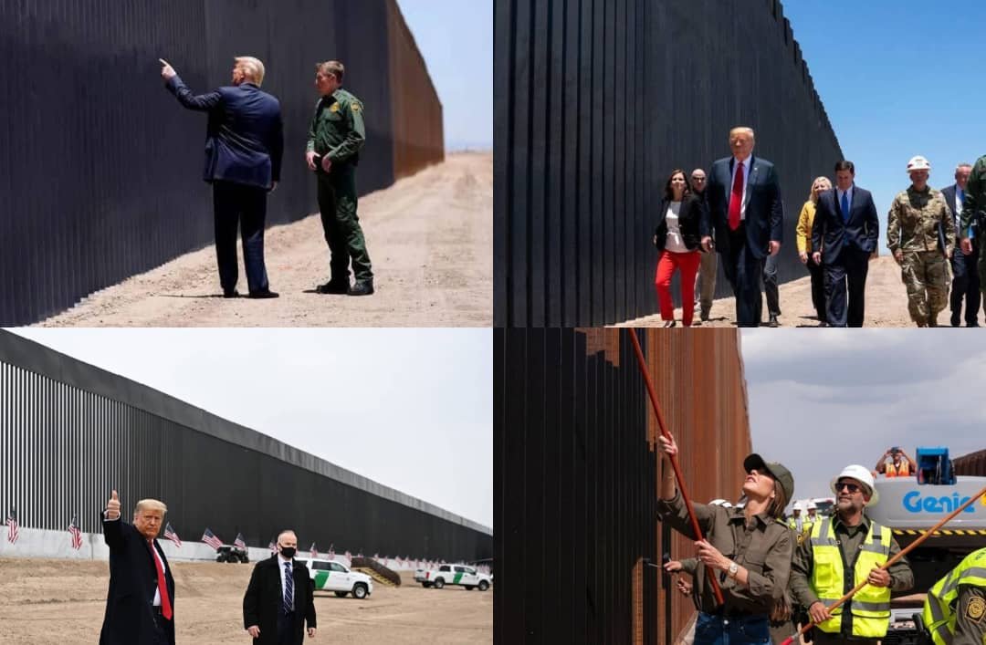 Trump paints US-Mexico border black to make it hotter for illegal immigrants to climb