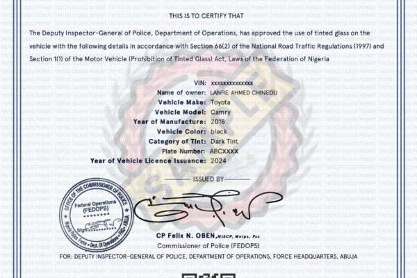 How to apply for police vehicle tinted permit online via POSSAP platform. How much it costs, documents required for tinted glass, several payment methods.