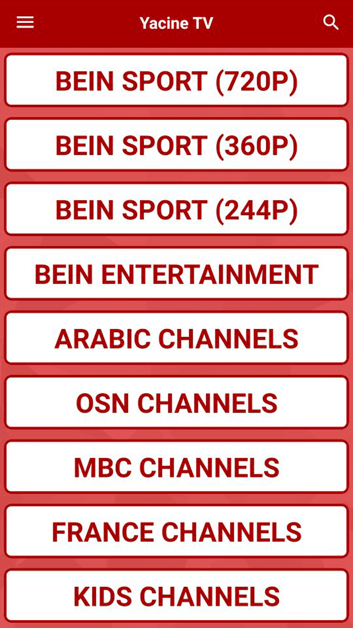 Yacine TV app