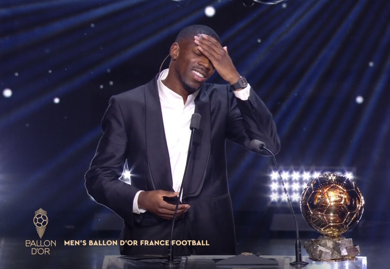 Tears as Ousmane Dembélé wins 2025 Men's Ballon d'Or