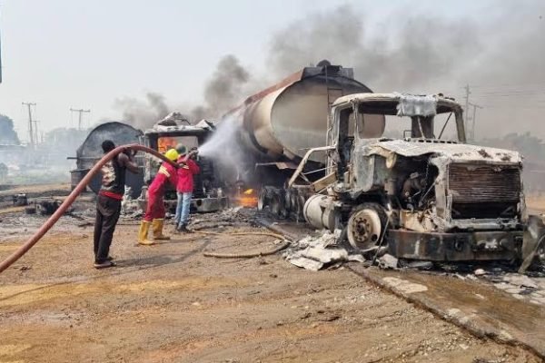 Fuel tanker explosion razes businesses in Anambra