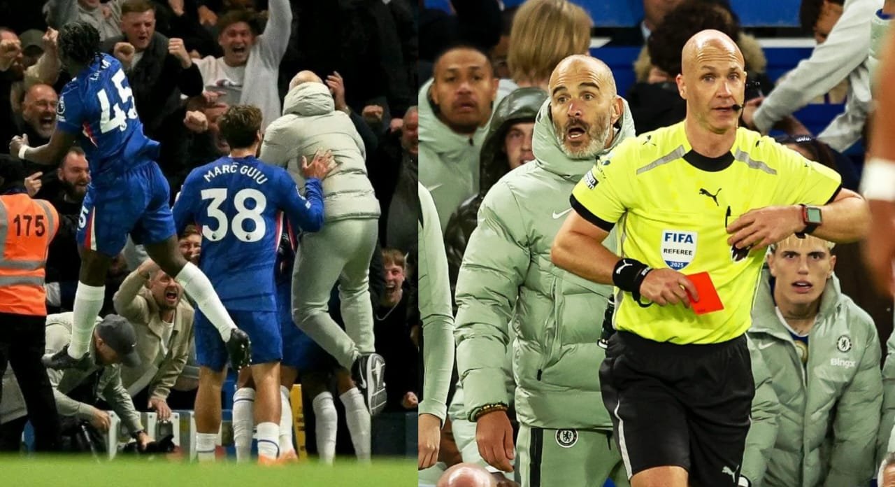 Another red card for Chelsea in dramatic late win against Liverpool