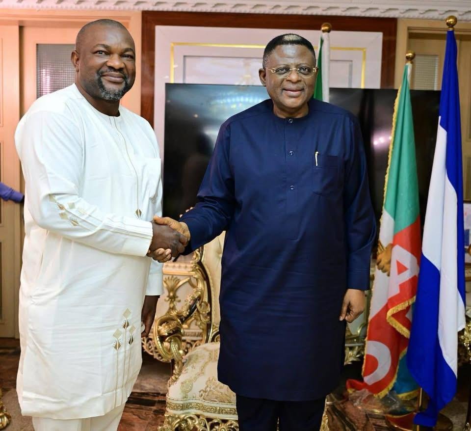 bassey otu and raphael adoga morphy SA DPPME celebrates Governor Otu @66, describes him as 'Mr Infrastructure'