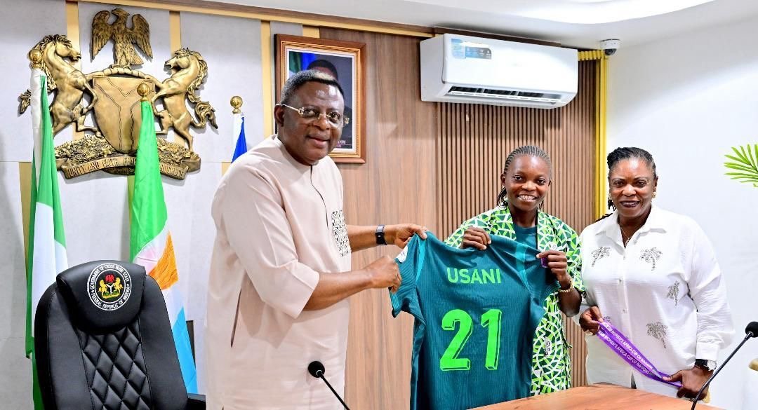 e1efd72e ec69 4e70 b660 b4910db68739 Gov Otu splashes WAFCON Star, Miracle Usani with ₦50m, Land Gifts