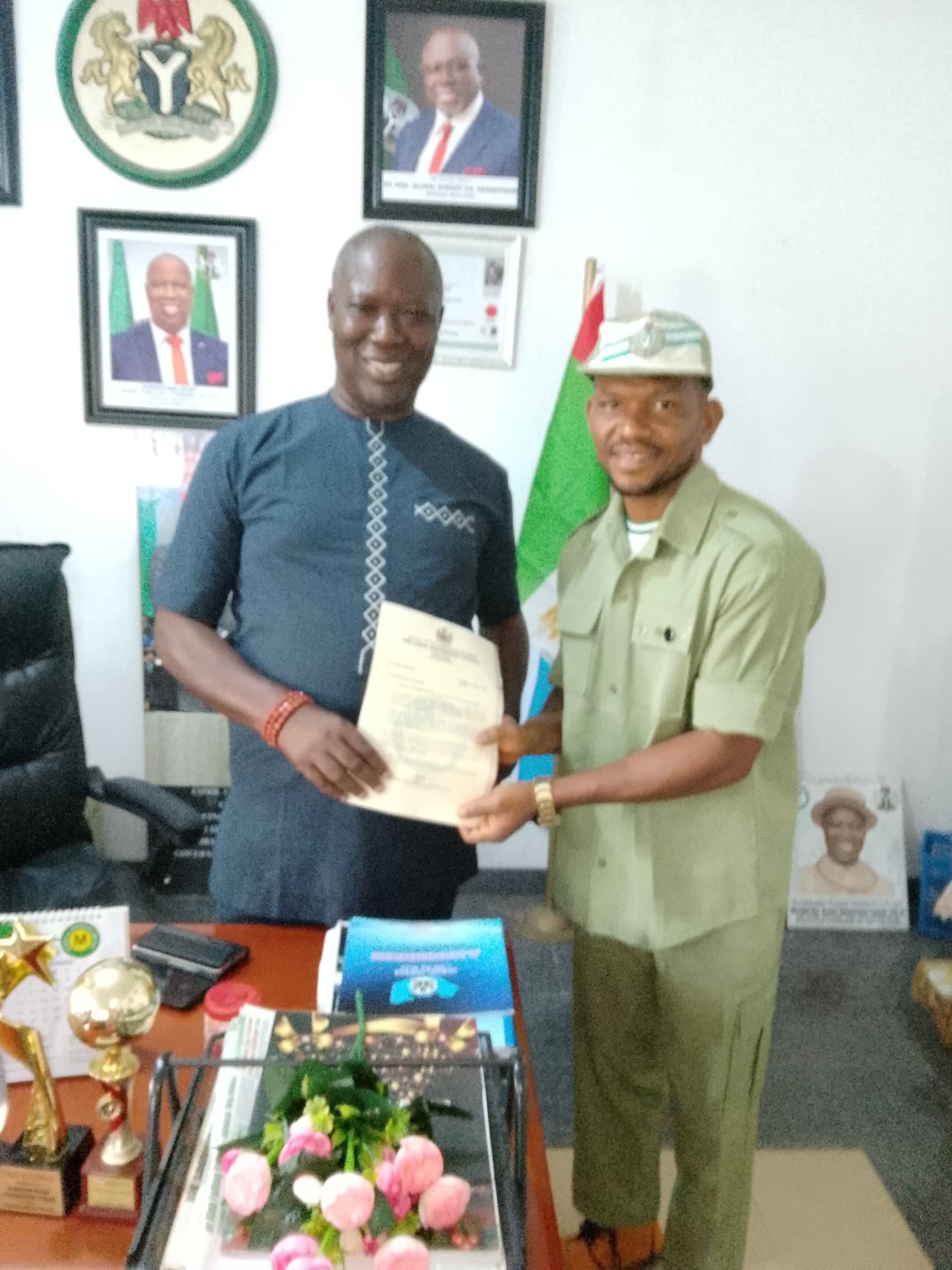 Delta LG Council commends C'River-born NYSC member Martin Adie for outstanding service