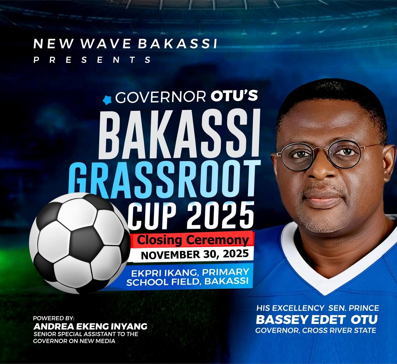 Dep. Gov. Odey, Chief of Staff to grace grand finale of Governor Otu’s Bakassi Grassroot Cup