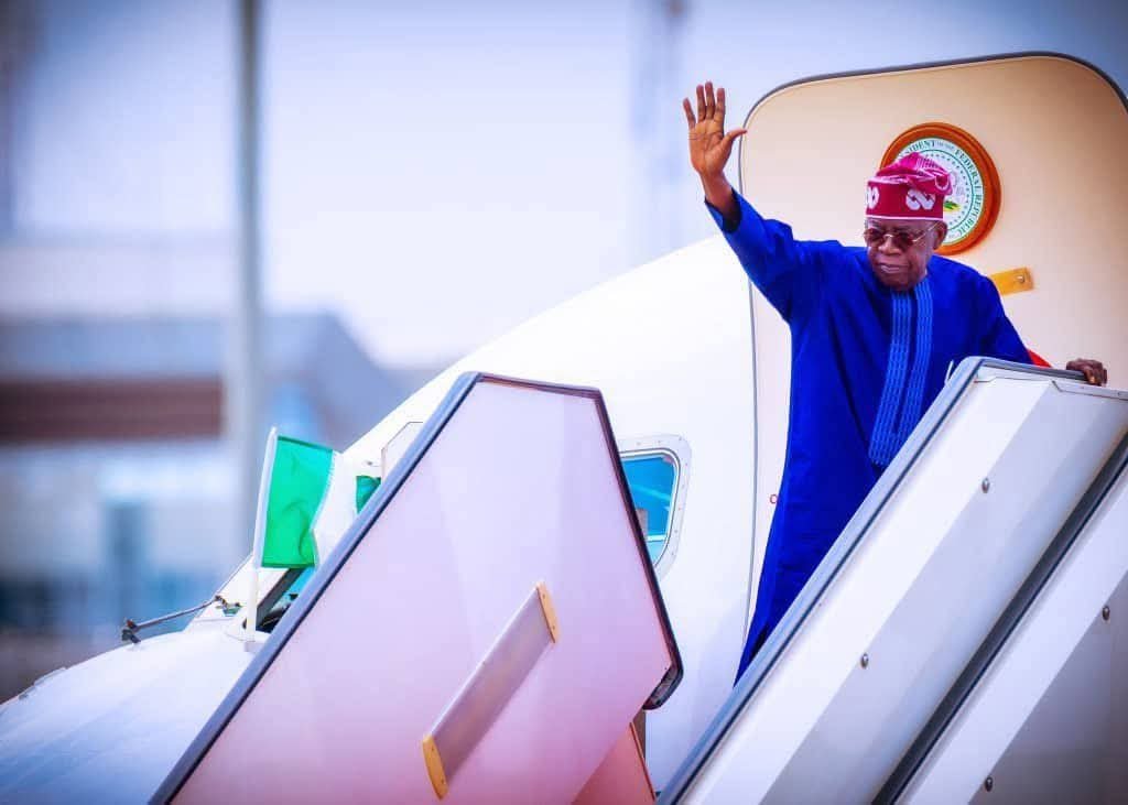 Tinubu departs Nigeria to attend summits in South Africa, Angola