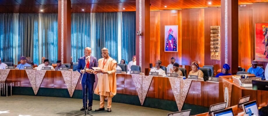 President Tinubu swears in 2 new ministers