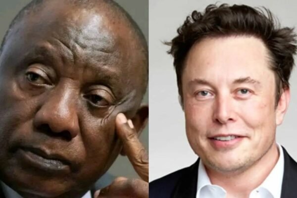 Cyril Ramaphosa and Elon Musk Elon Musk accuses South African government of racism