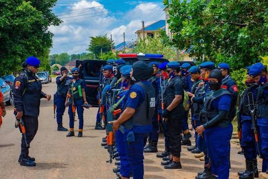 NSCDC officials Mob burns down NSCDC office, kills 3 motorcycle theft suspects
