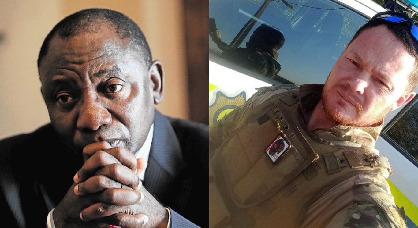 Ramaphosa and van der Merwe Ramaphosa condemns murder of van der Merwe 'witness D', vows tougher whistleblower protection