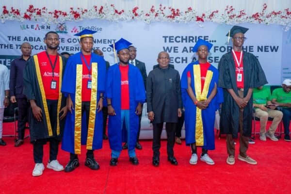 The Best Graduating Techrise Students With Governor Otti 20251220 213025 0000 Gov Otti grants automatic employment to 50 new graduates