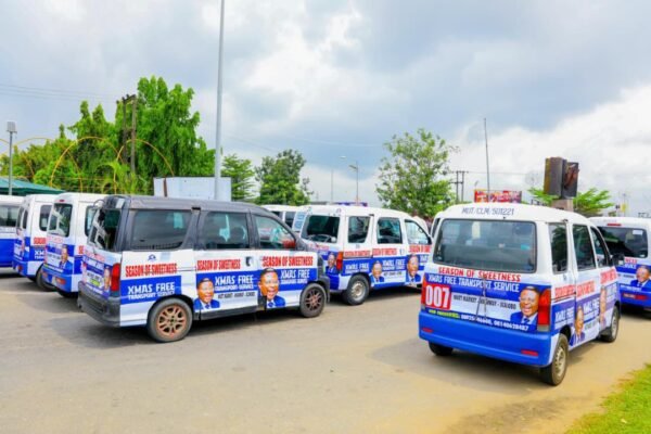 bassey otu free transport buses Cross River launches free Christmas transport services for residents, visitors, tourists