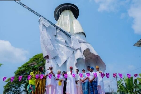eyo monument Lagos unveils 32-foot Eyo monument