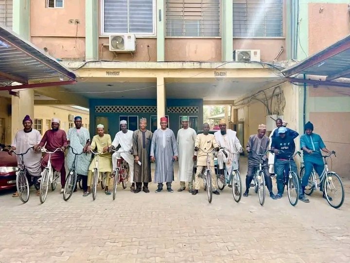 Shehu Wada Sagagi bicycle empowerment Commissioner donates bicycles to junior staff