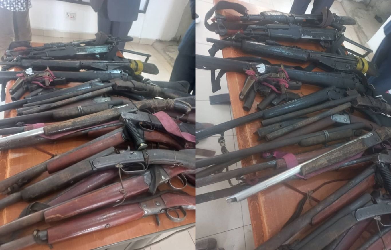 repentant militants arms 4 NCCSALW takes custody of arms surrendered by 80 repentant militants in Cross River