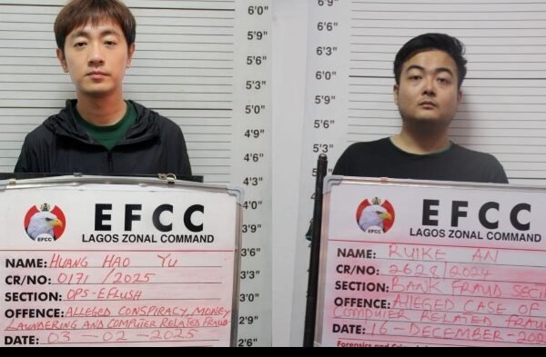Huang Haoyu and An Hongxu Court jails 2 Chinese for 46 years for N3.4bn, $2.5m cyberterrorism, internet fraud
