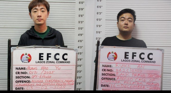 Huang Haoyu and An Court jails 2 Chinese for 46 years for N3.4bn, $2.5m cyberterrorism, internet fraud