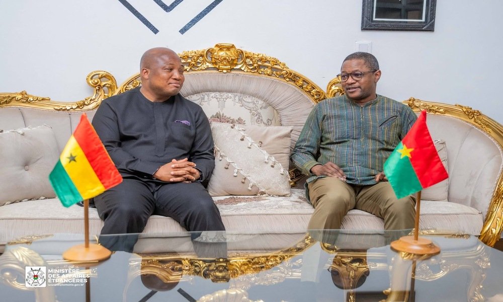 Samuel Okudzeto Ablakwa and Jean Marie Traore Ghana’s Foreign Minister arrives Ouagadougou for 13th Ghana–Burkina Joint Cooperation Commission