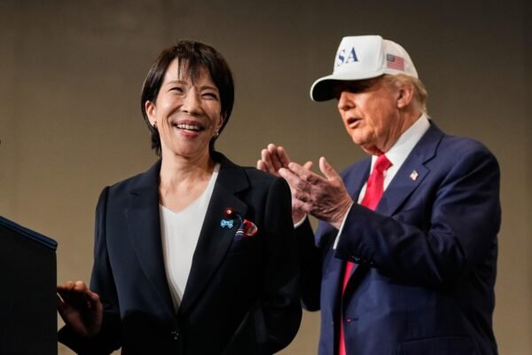 Sanae Takaichi and Donald Trump Trump touts endorsement playing role in Takaichi's election win