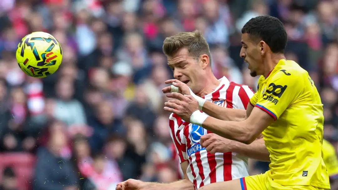 Abdelkabir Abqar and Alexander Sorloth Abqar reacts to being sent off after grabbing Sørloth's balls