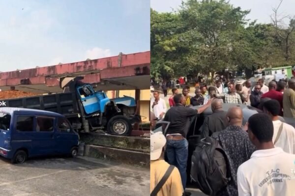UNICAL truck accident UNICAL students prevent truck driver arrest after ramming into another vehicle on campus