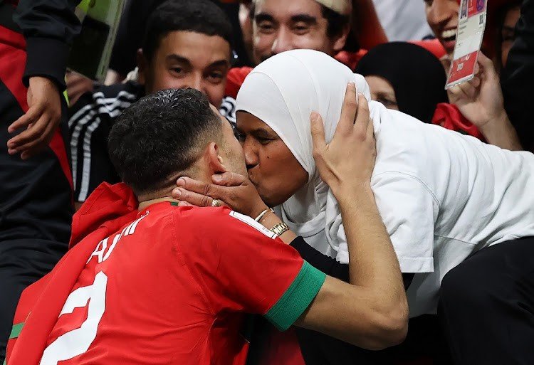 hakimi and his mother "My mum told me to reject the AFCON trophy," says Morocco's captain Hakimi after controversial CAF ruling