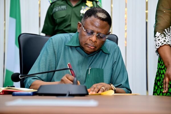 Bassey Otu signs Gov Otu signs 4 bills to transform health, environment, education in Cross River
