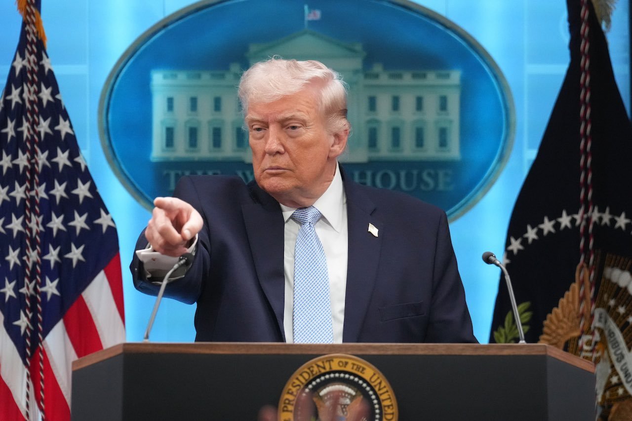 Donald Trump 6 Trump links false statement to fake Nigerian site, threatens CNN over Iran ceasefire announcement