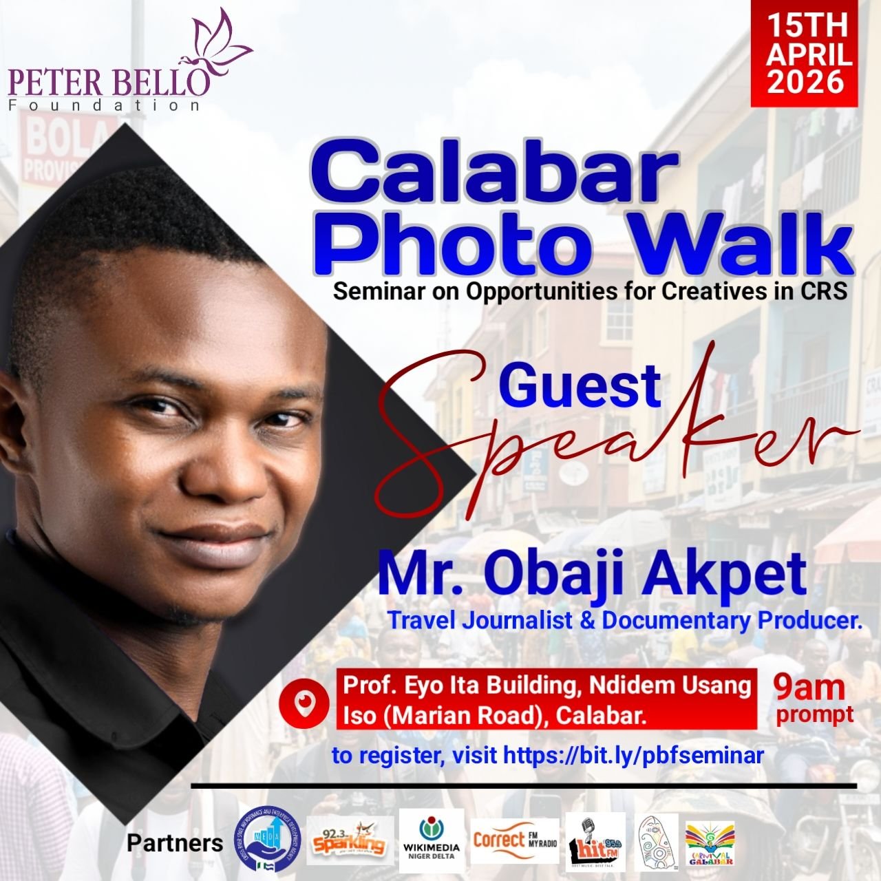Obaji Akpet Peter Bello Foundation Obaji Akpet returns to Calabar as guest speaker at creative industry seminar