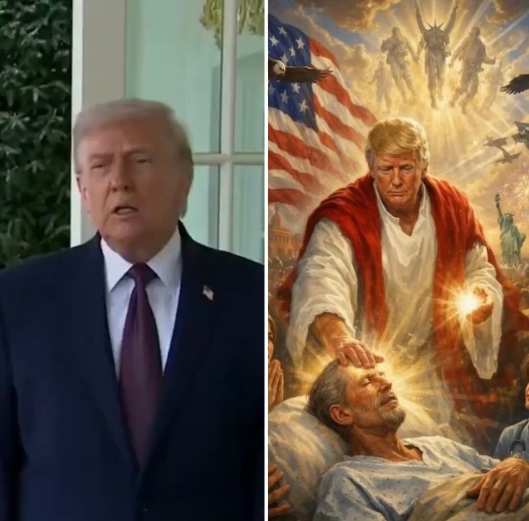 Trump Jesus Trump claims viral image posted on Truth Social was not depiction of him as Jesus Christ but as doctor
